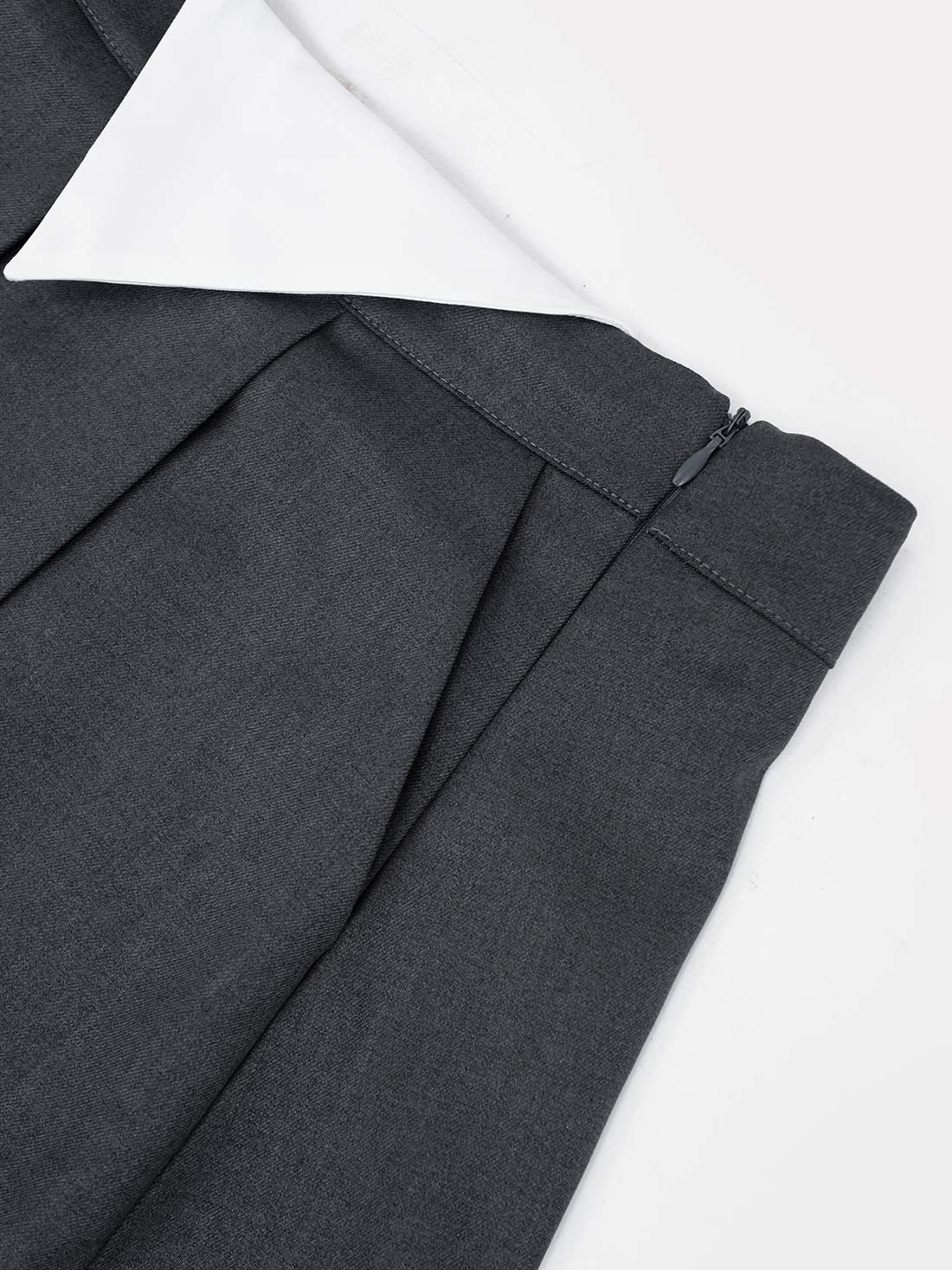 Ether Grey Pleated Mini Skirt