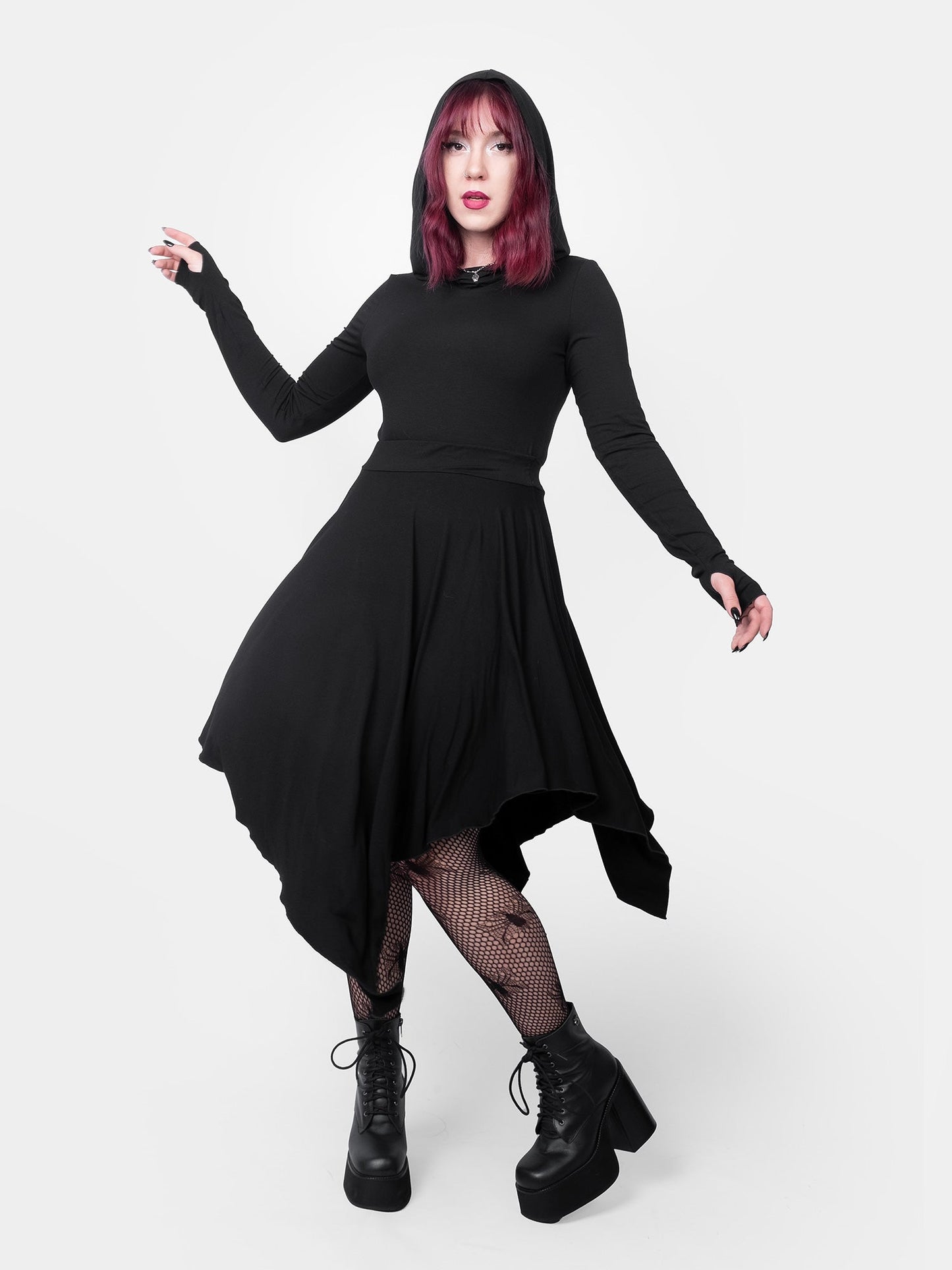 Sceptre Asymmetric Midi Skirt