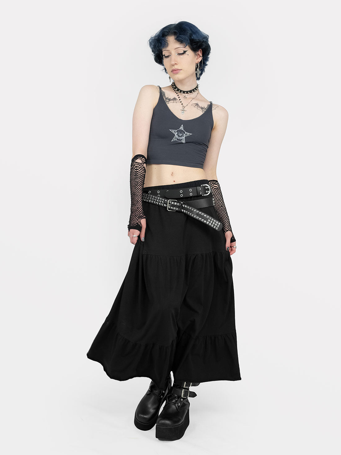 Oblivion Ruffled Maxi Skirt
