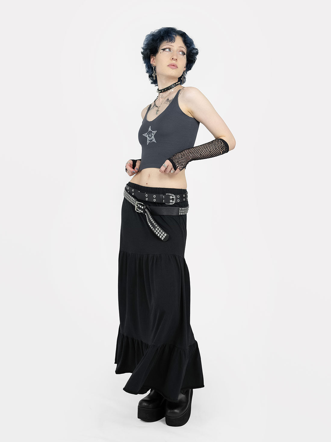 Oblivion Ruffled Maxi Skirt