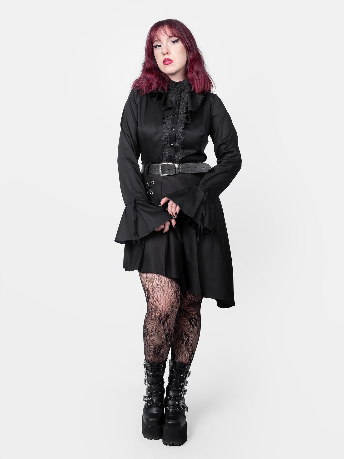 Delilah Pleated Lace Up Skirt