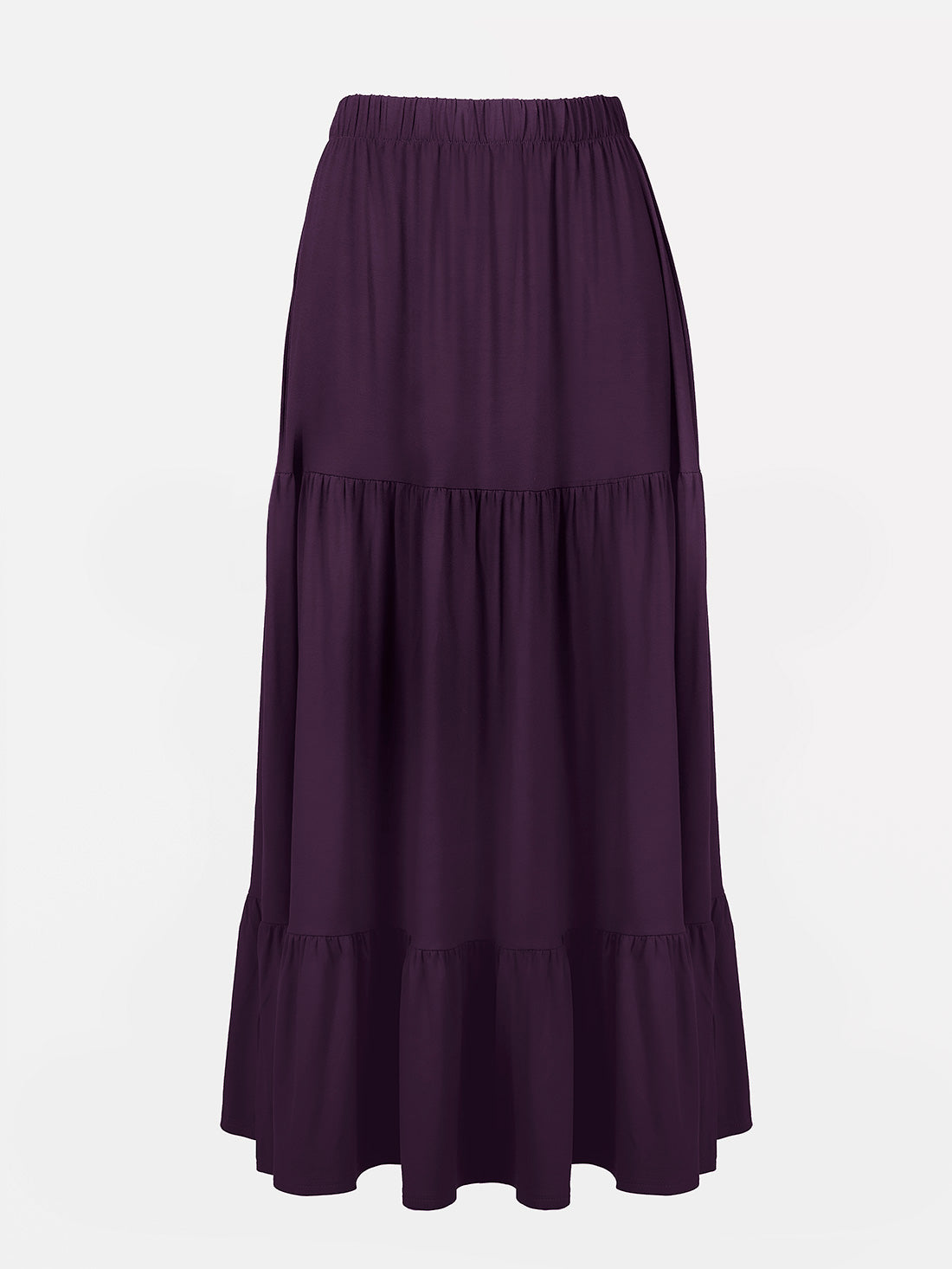 Purple Oblivion Ruffled Maxi Skirt