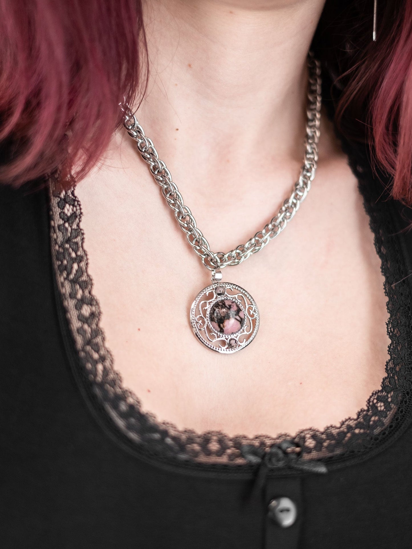 Perpetual Rhodonite Necklace