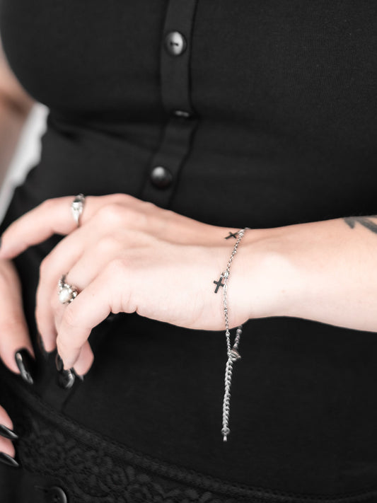 Entombed Cross Bracelet