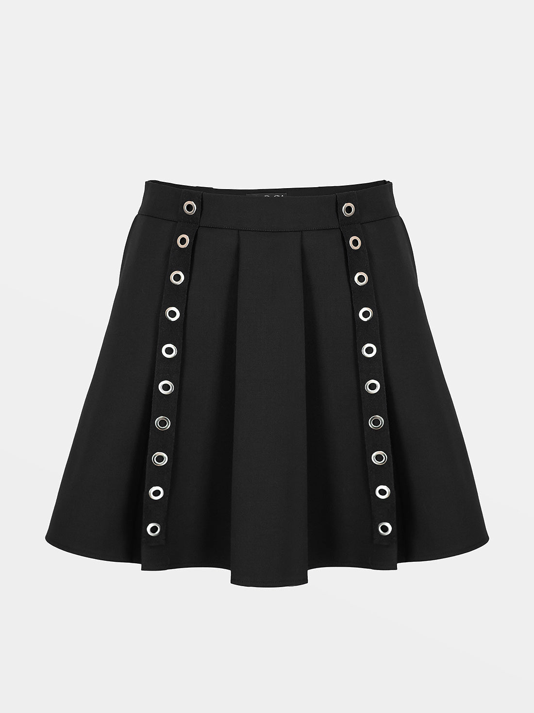 Abyss Eyelets Pleated Mini Skirt
