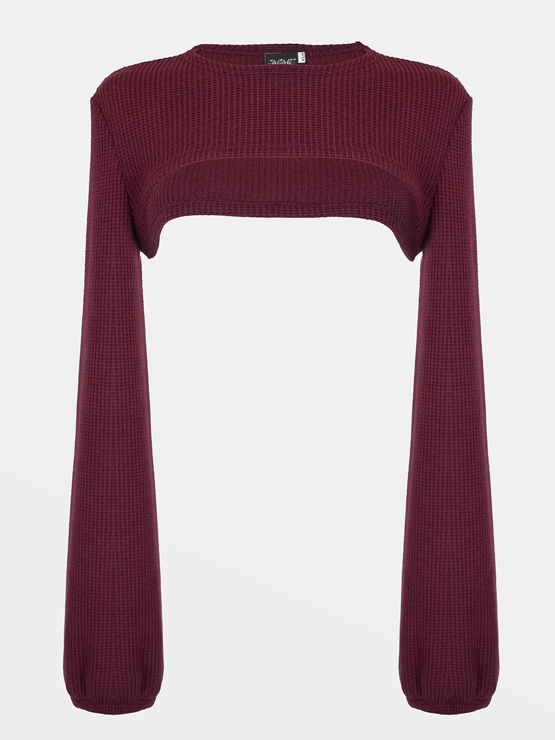 Ingrid Burgundy Knitted Shrug