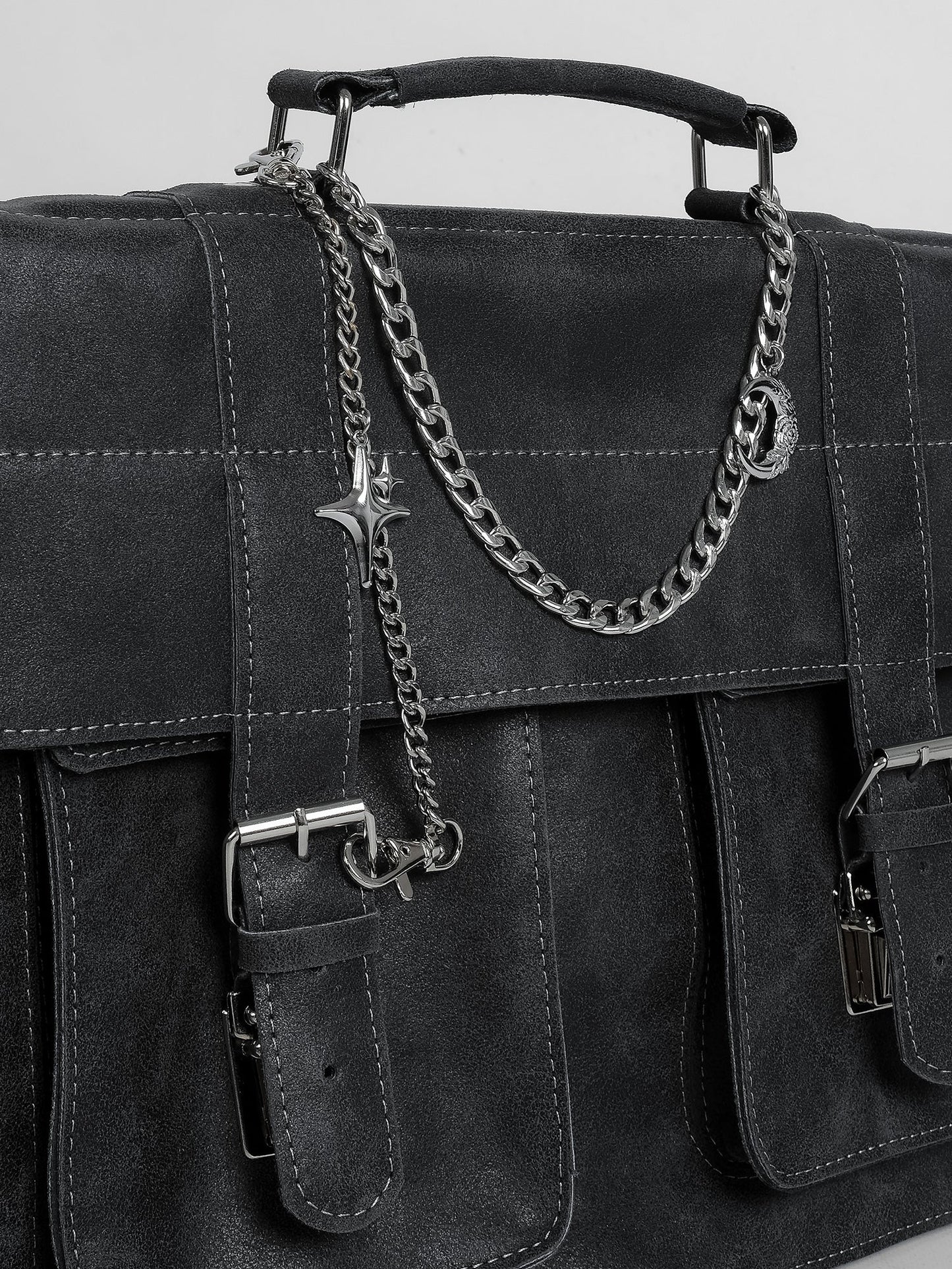 Ligeia Leather Messenger Bag
