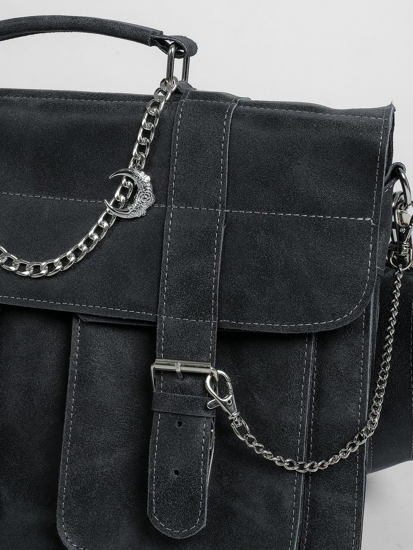 Ligeia Leather Messenger Bag