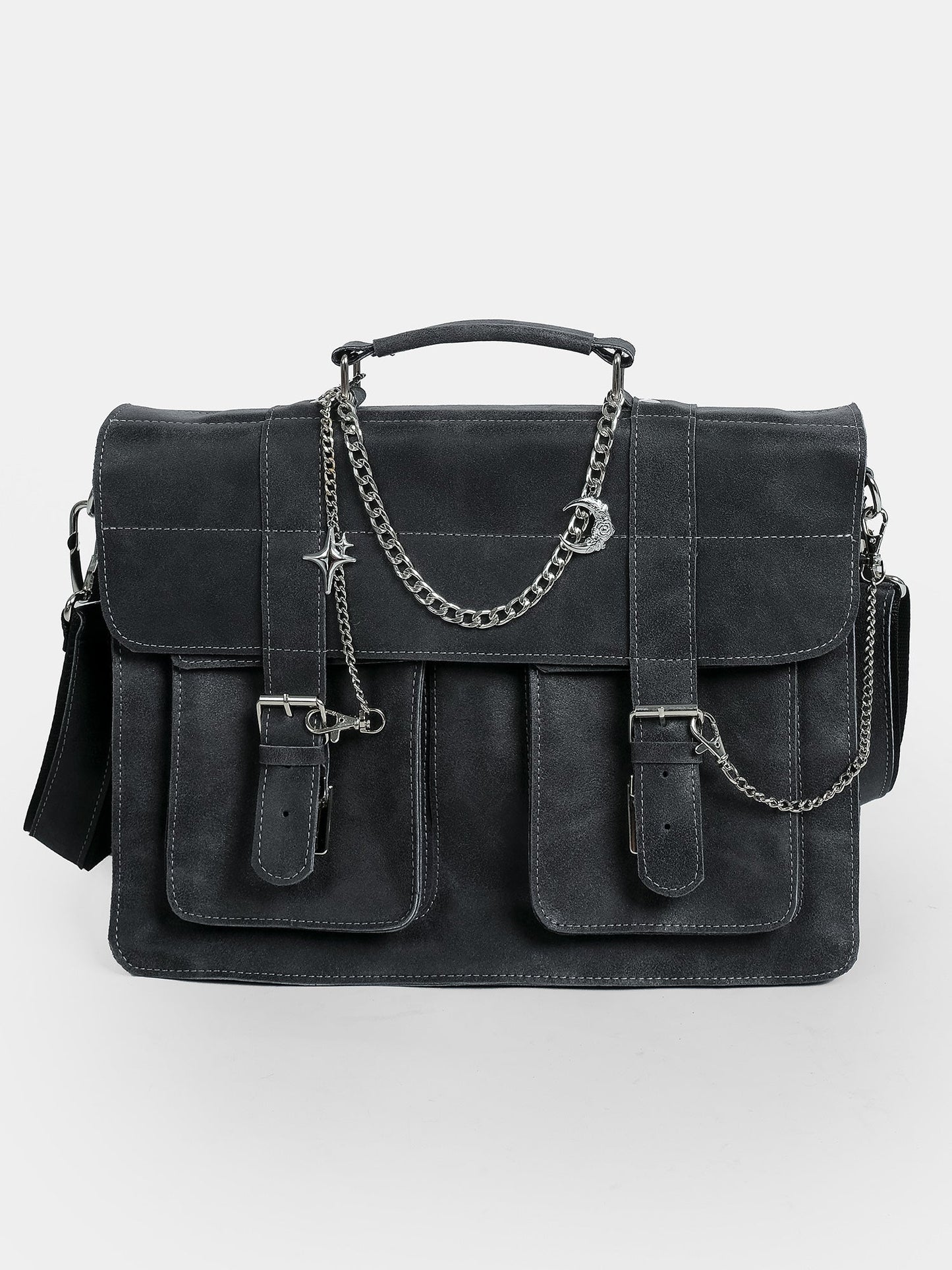 Ligeia Leather Messenger Bag
