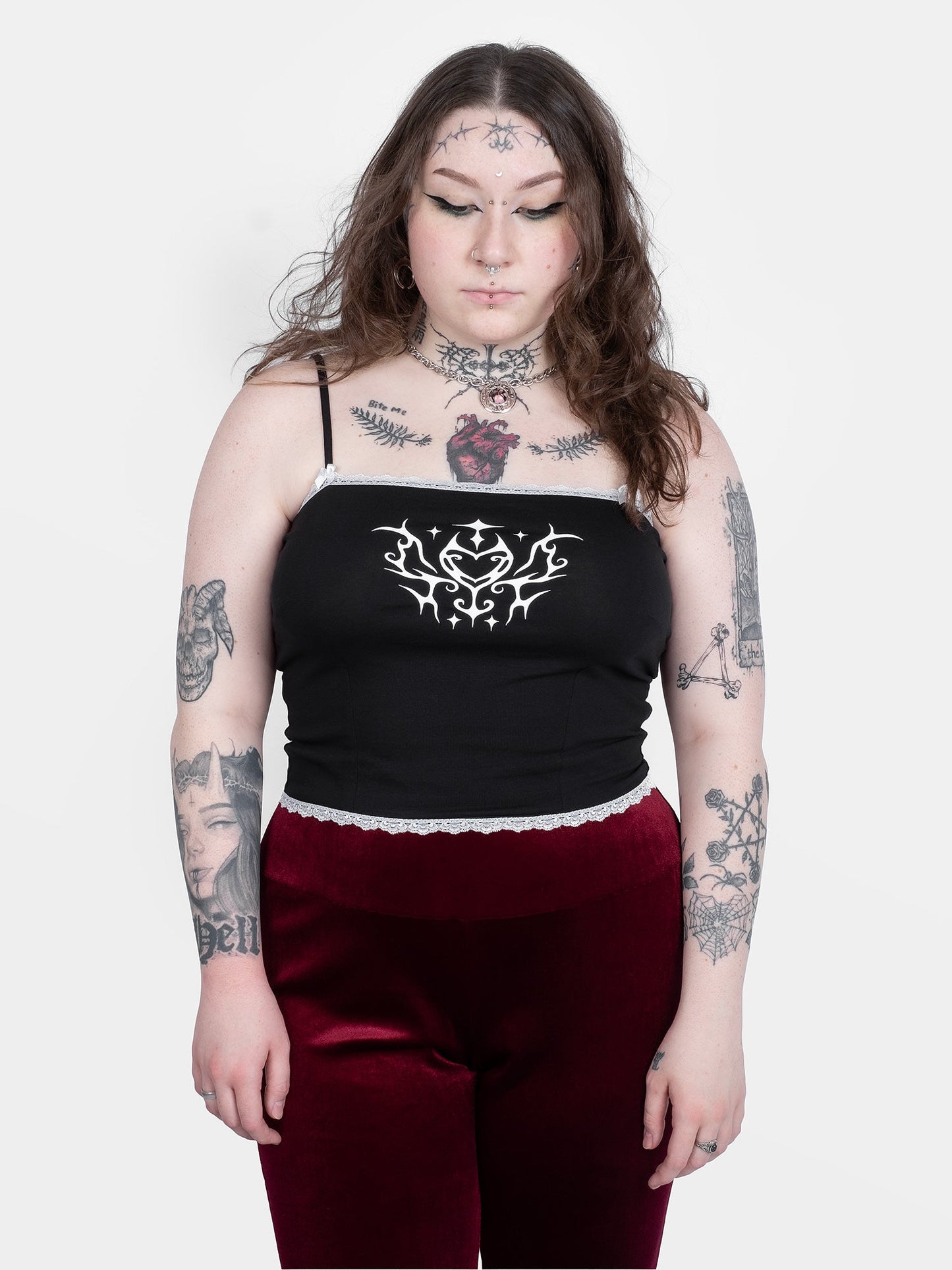 Absinthe Black Top With Lace