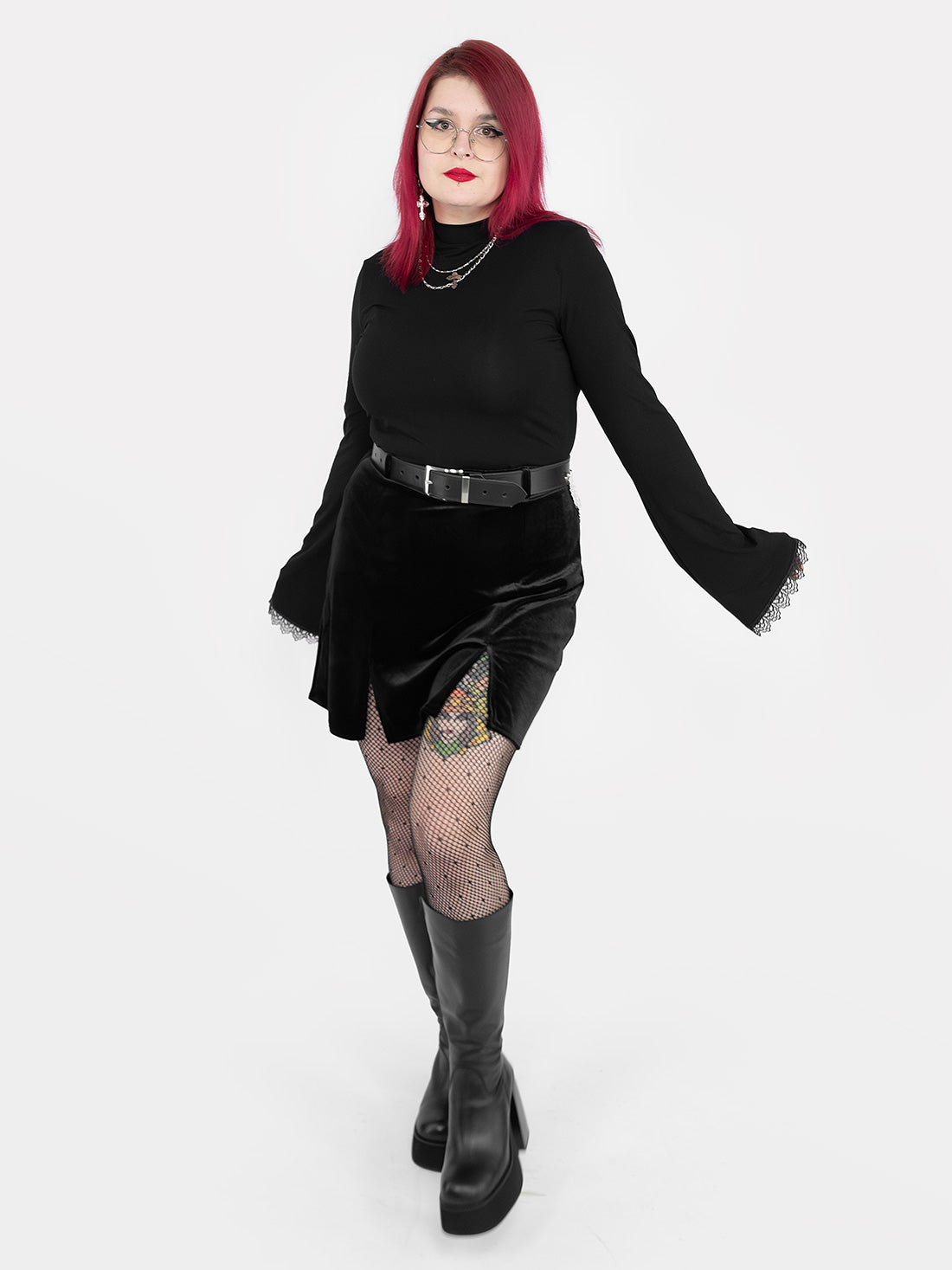 Agony Velvet Mini Skirt