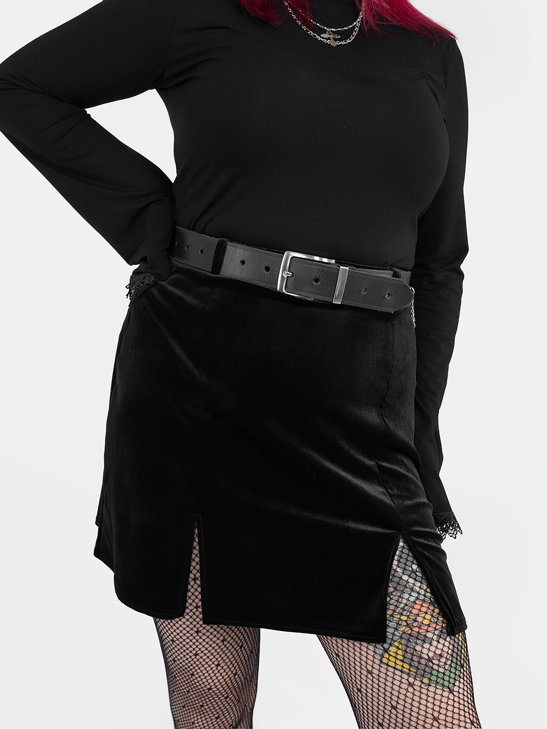 Agony Velvet Mini Skirt