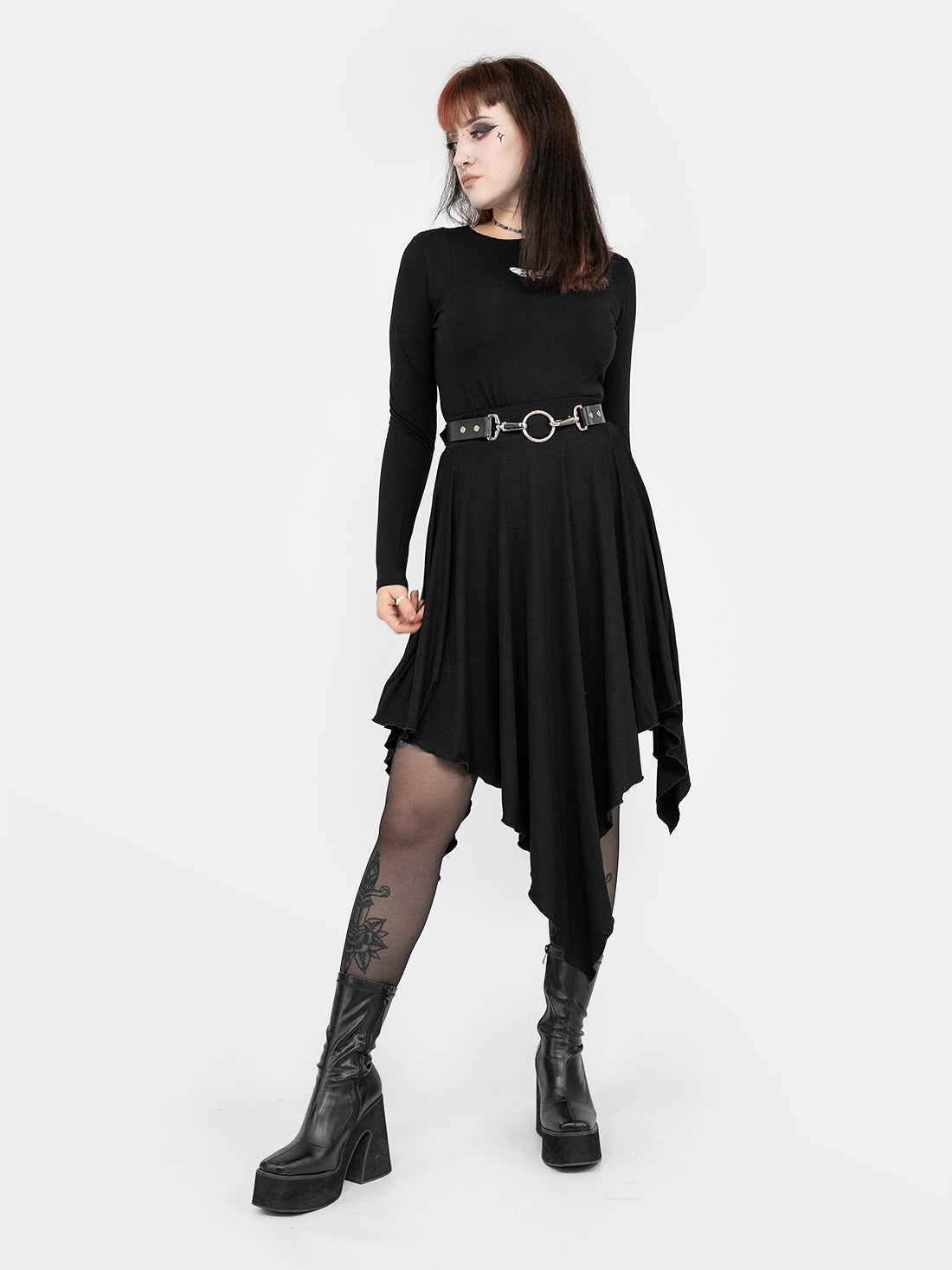 Sceptre Asymmetric Midi Skirt