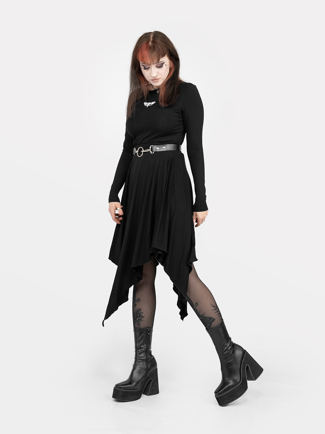 Sceptre Asymmetric Midi Skirt