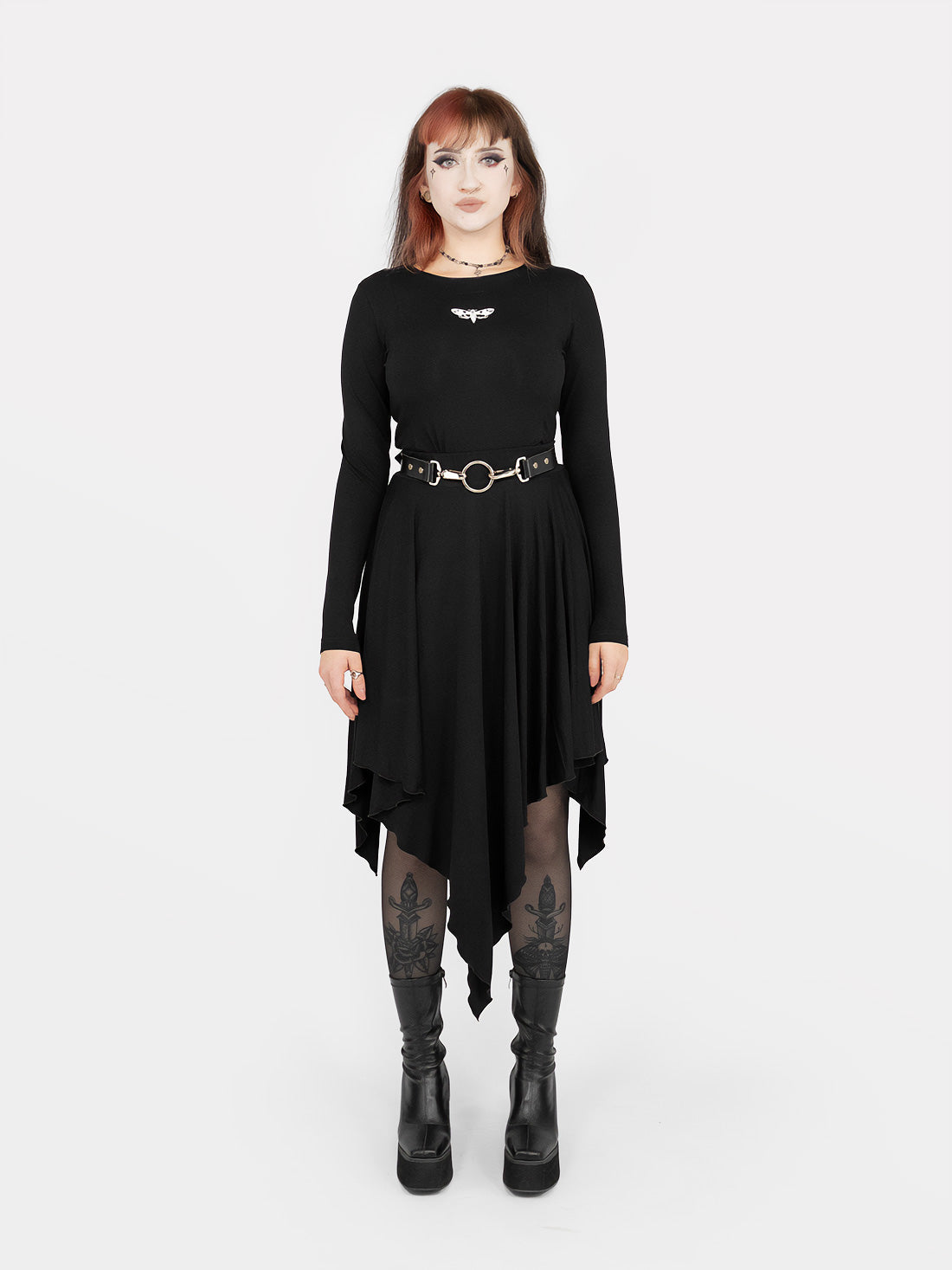 Sceptre Asymmetric Midi Skirt