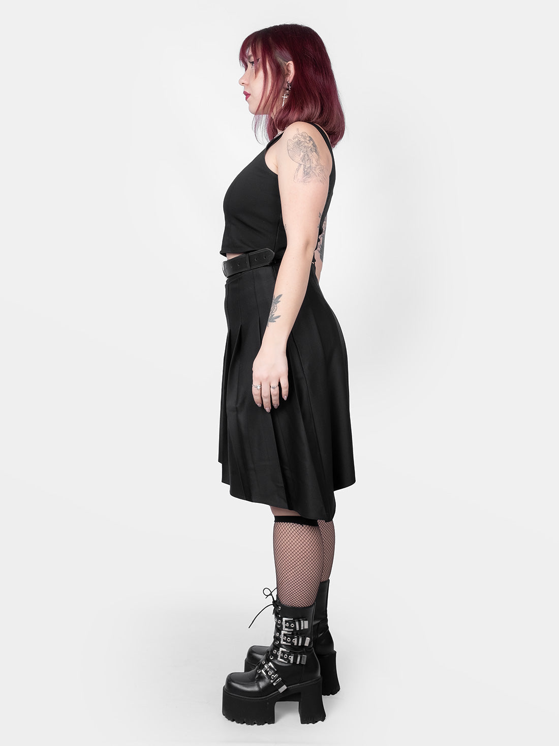 Delilah Pleated Lace Up Skirt