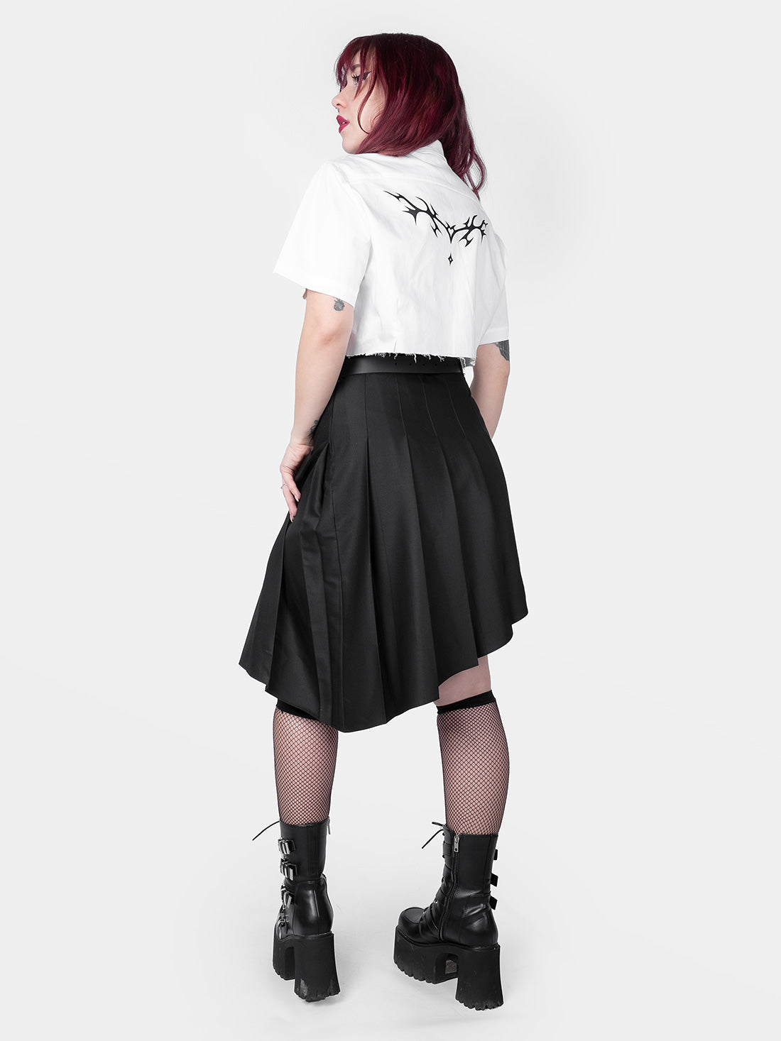 Delilah Pleated Lace Up Skirt