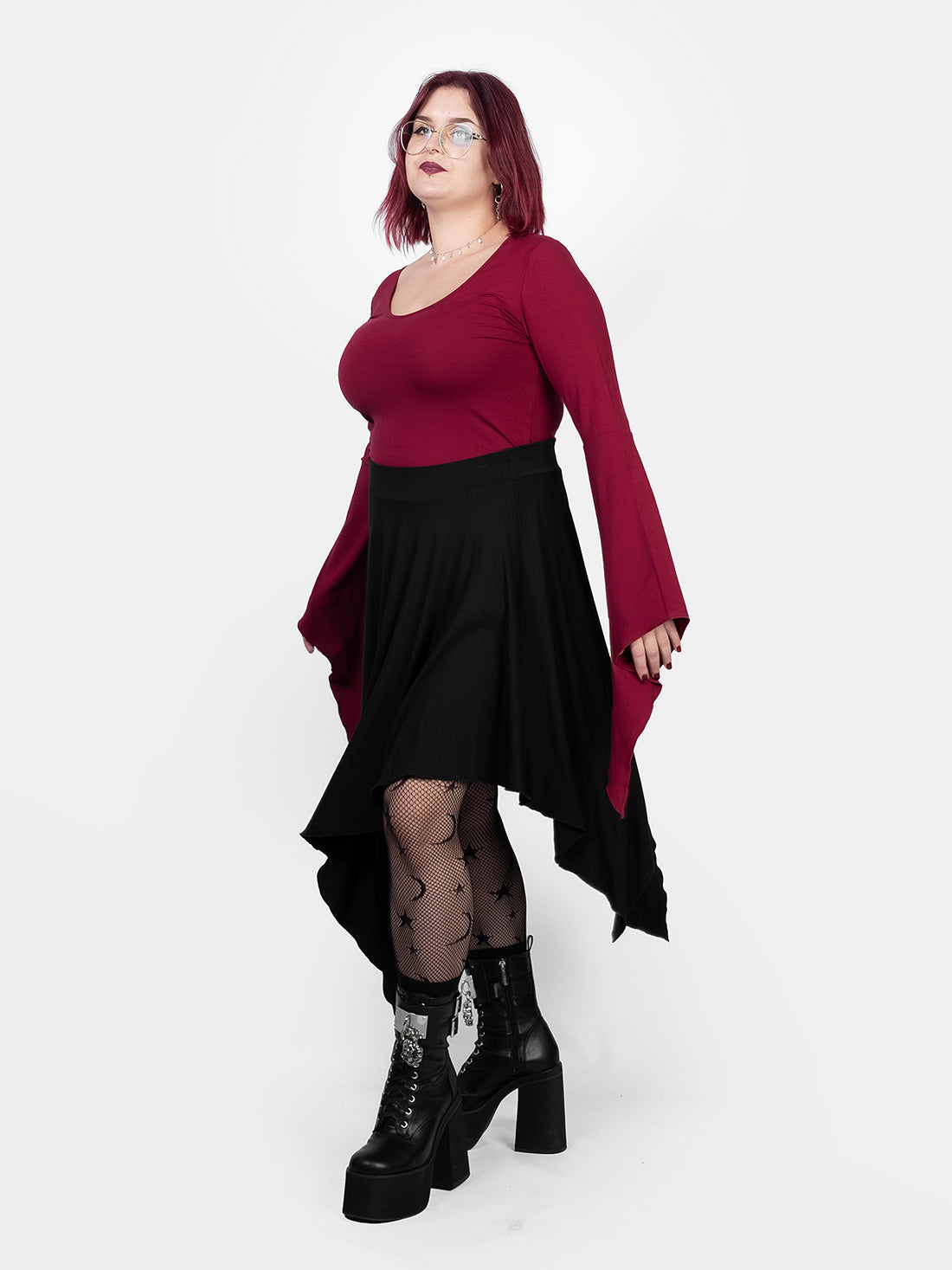 Sceptre Asymmetric Midi Skirt