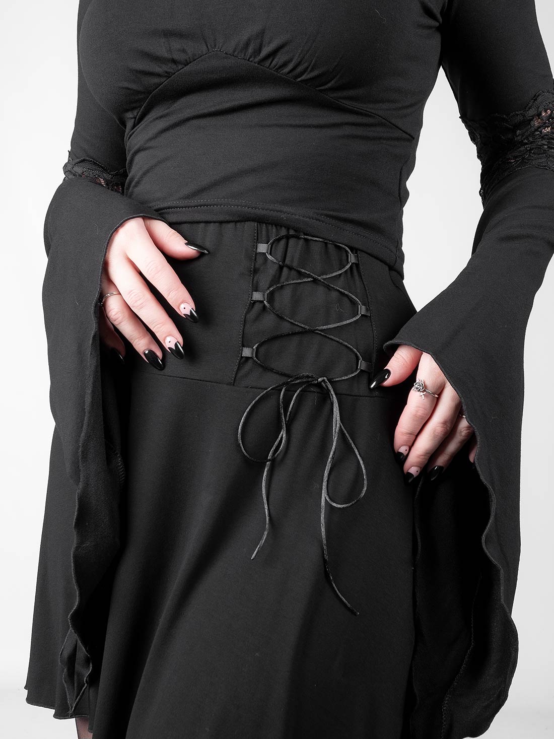 Lilith Asymmetrical Laced Up Skirt