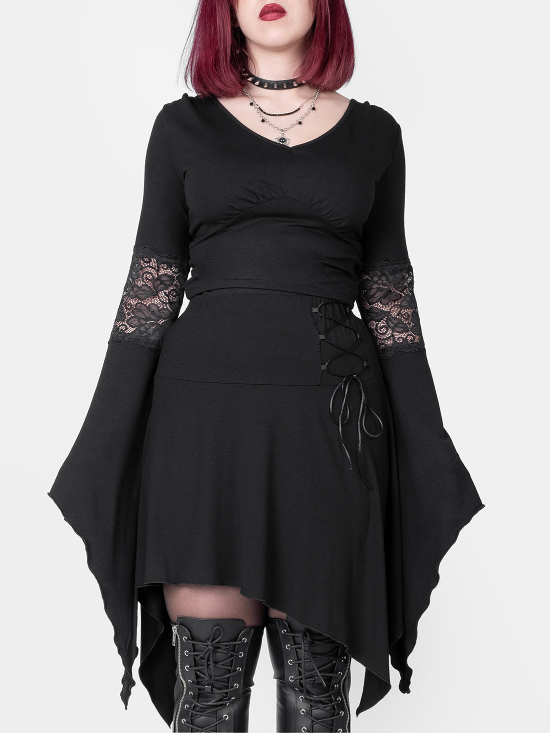 Lilith Asymmetrical Laced Up Skirt