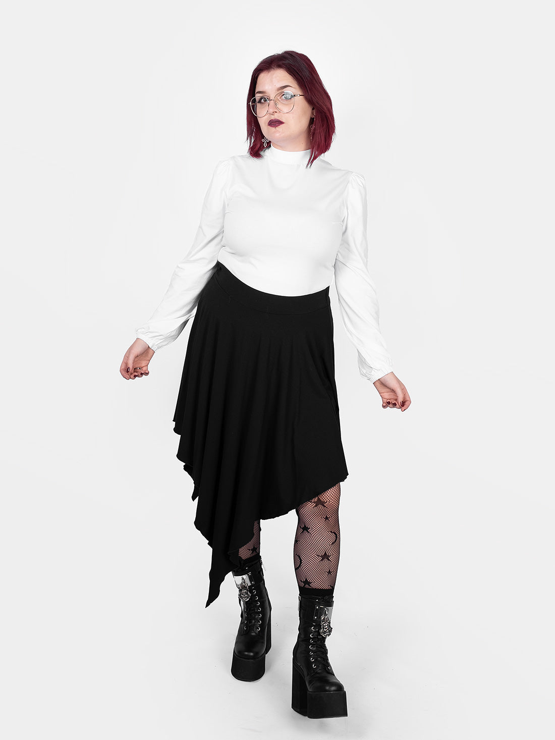 Sceptre Asymmetric Midi Skirt