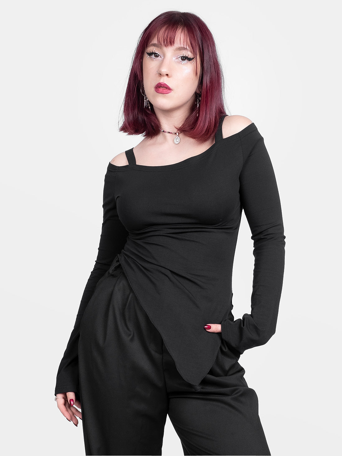 Avril Asymmetrical Off-Shoulder Top
