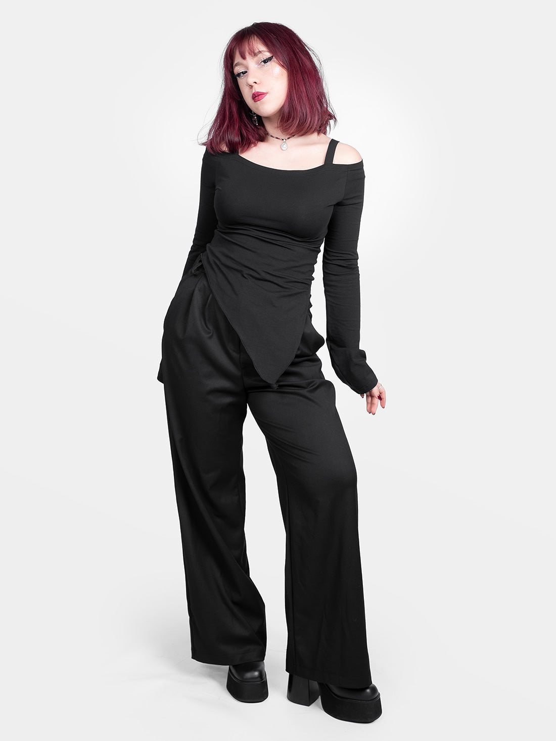 Avril Asymmetrical Off-Shoulder Top