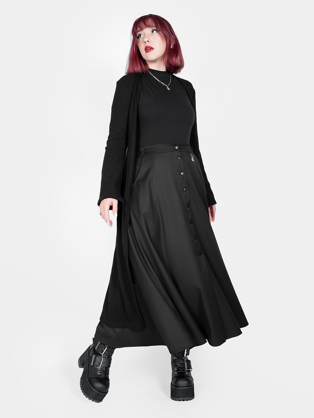 Beatrice Button Up Maxi Skirt