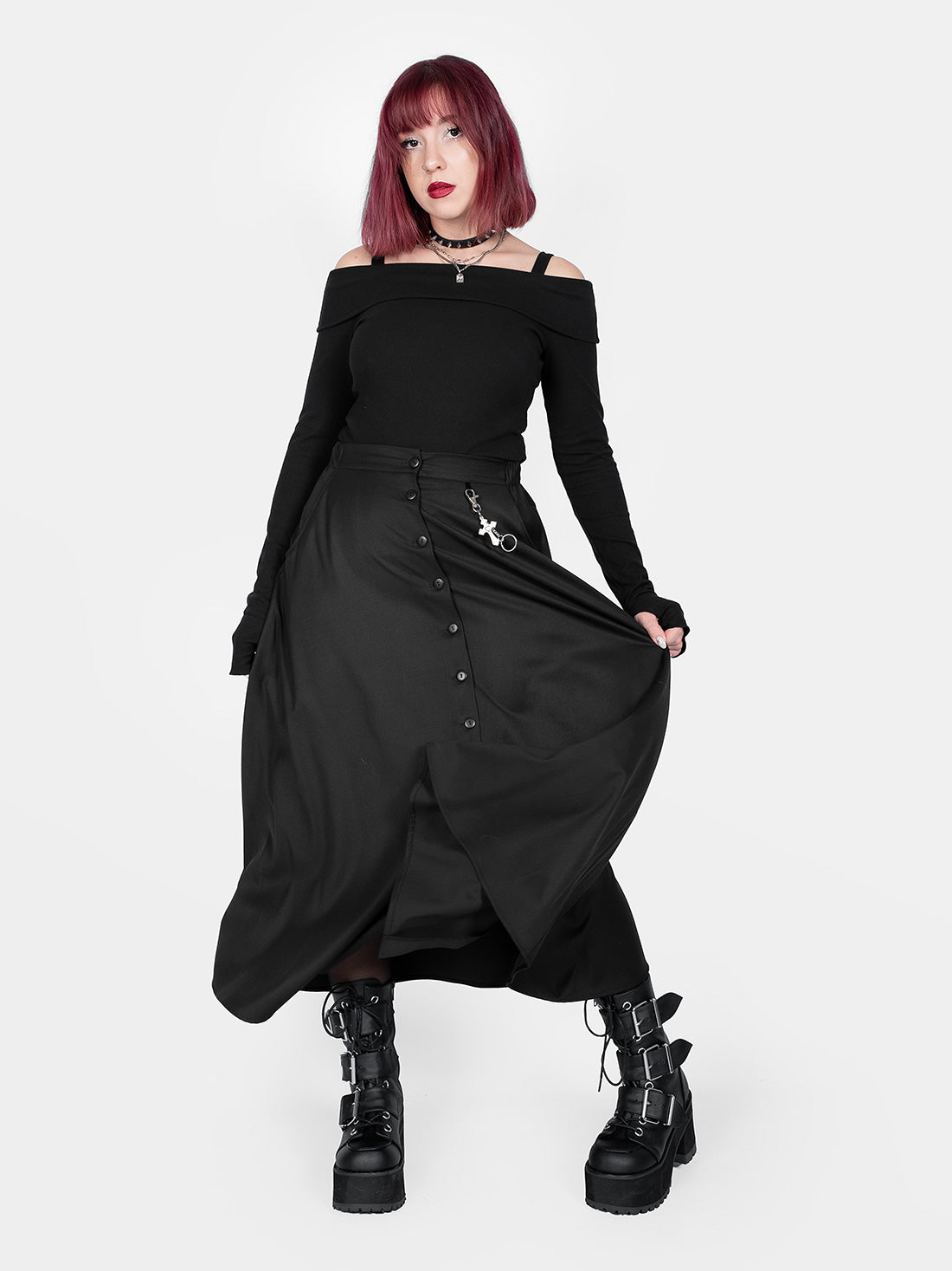 Beatrice Button Up Maxi Skirt