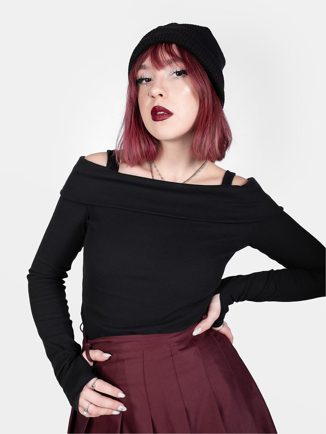 Black Knitted Beanie