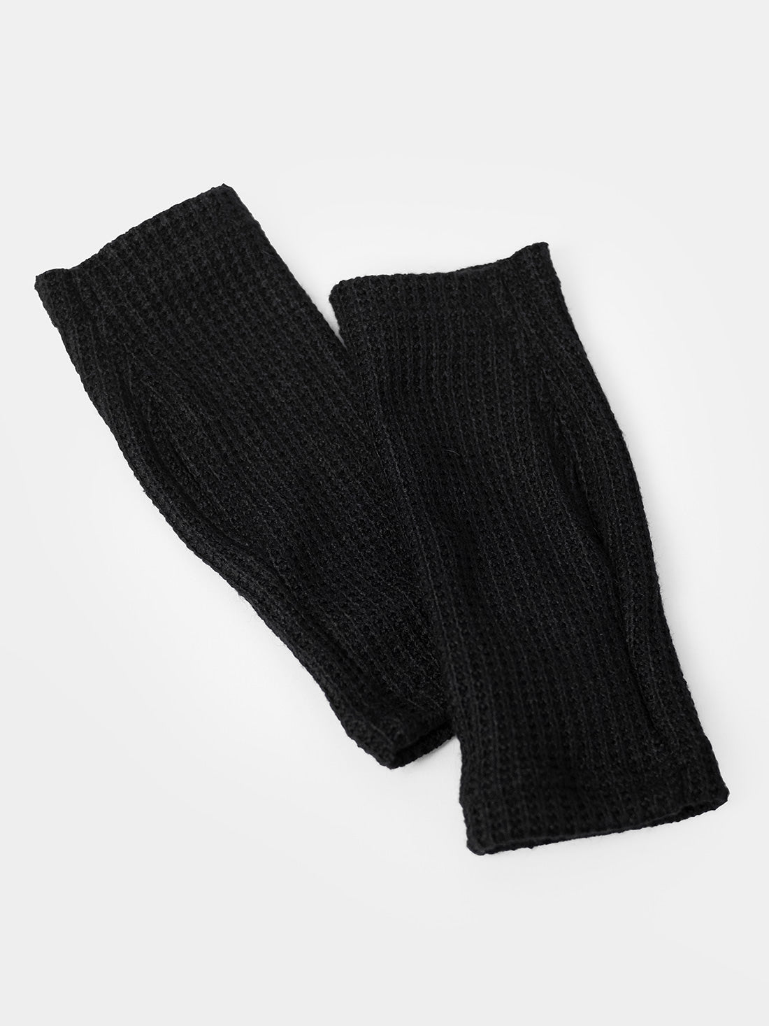 Black Knitted Mittens
