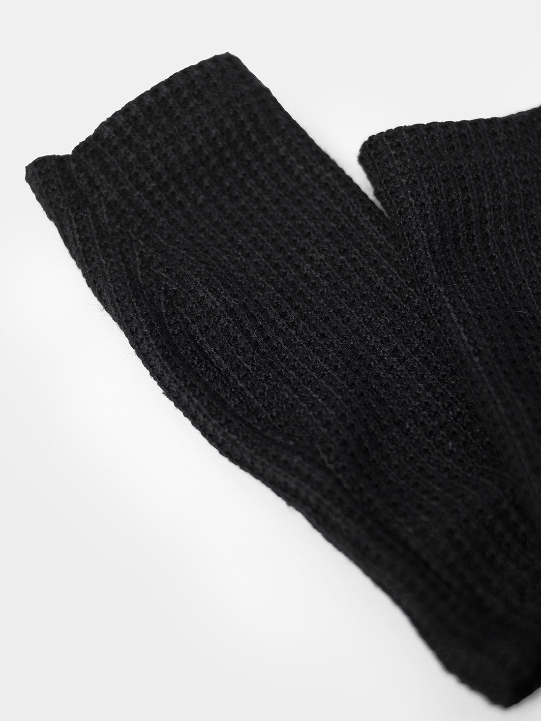 Black Knitted Mittens