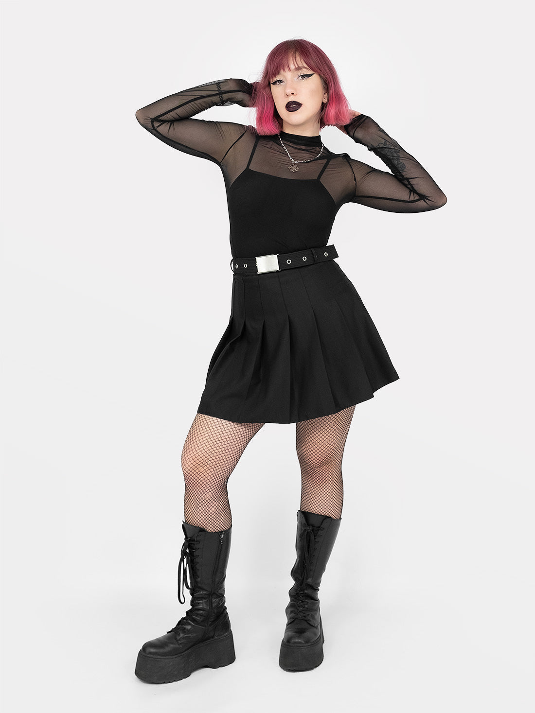 Black Mesh Top