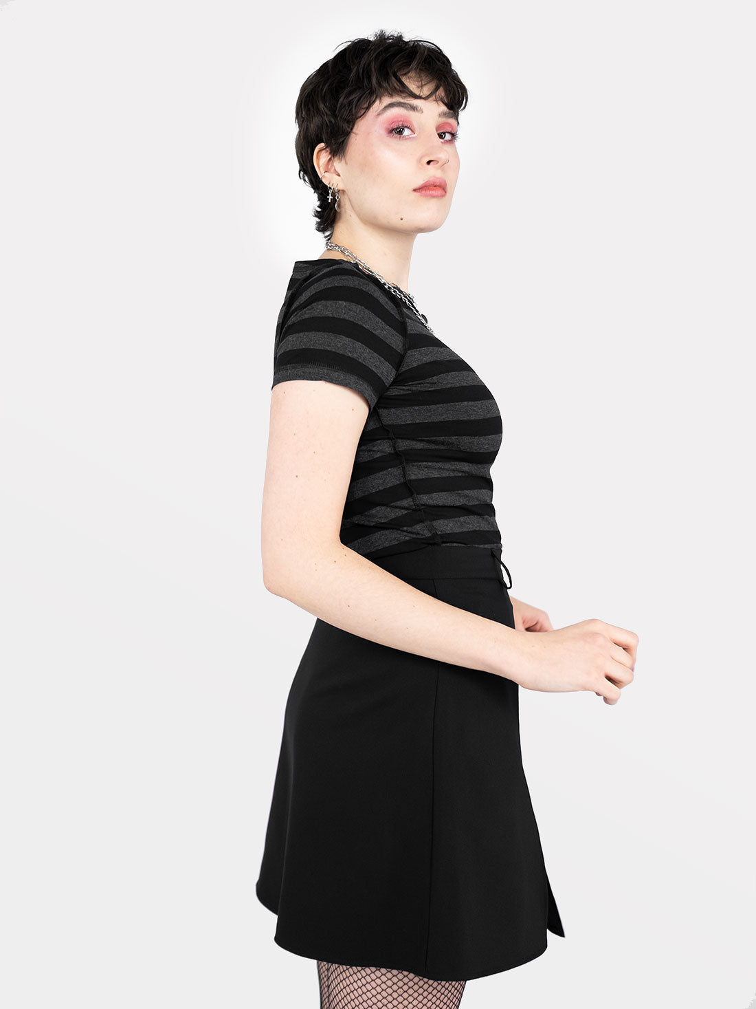 Courtney Safety Pins Mini Skirt