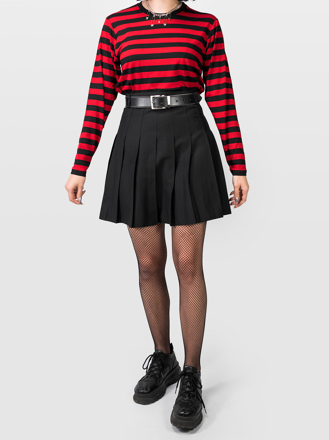 TALL Black Tennis Skirt
