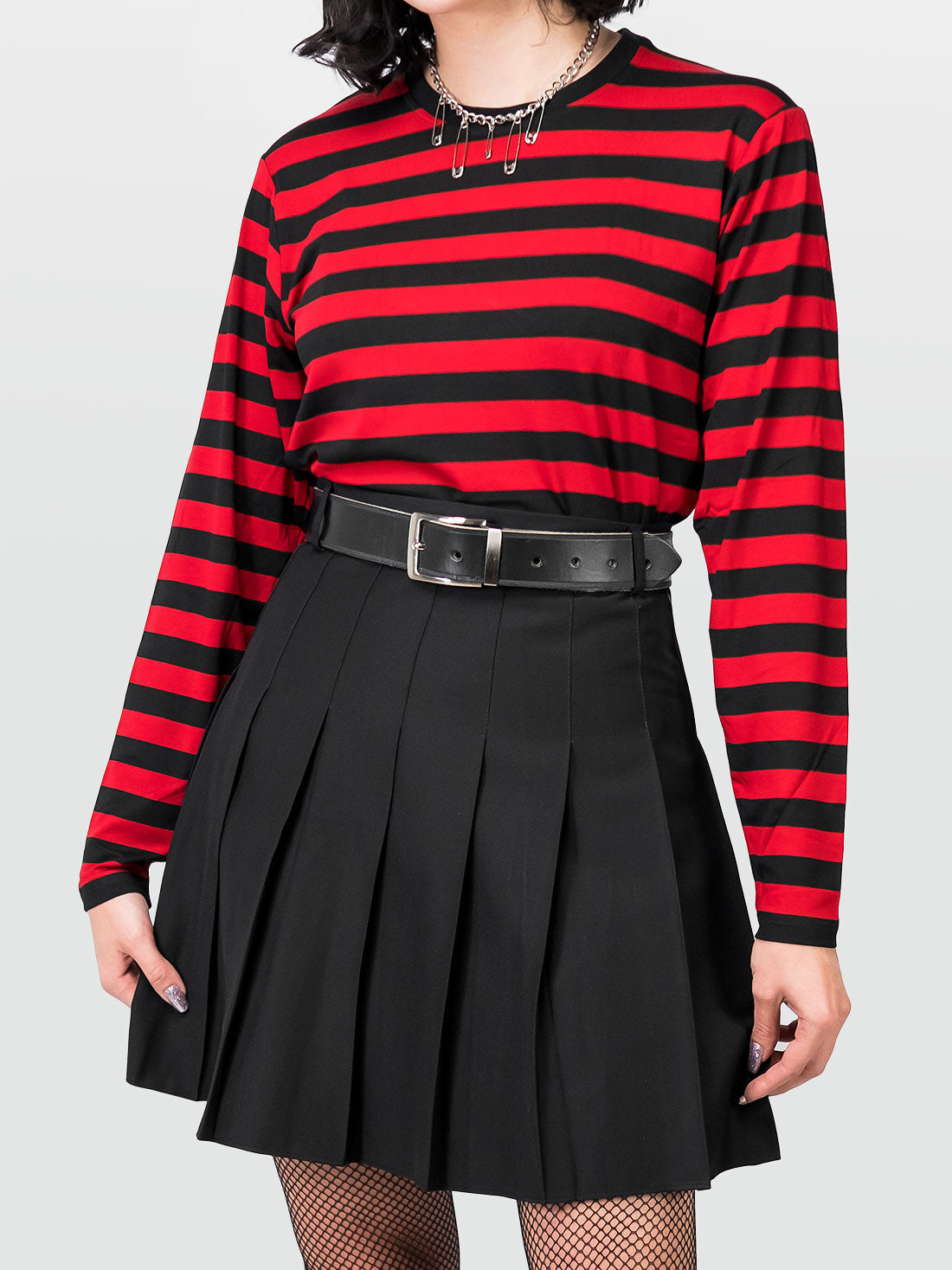 TALL Black Tennis Skirt