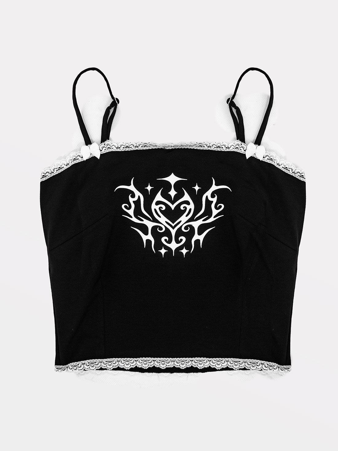Absinthe Black Top With Lace