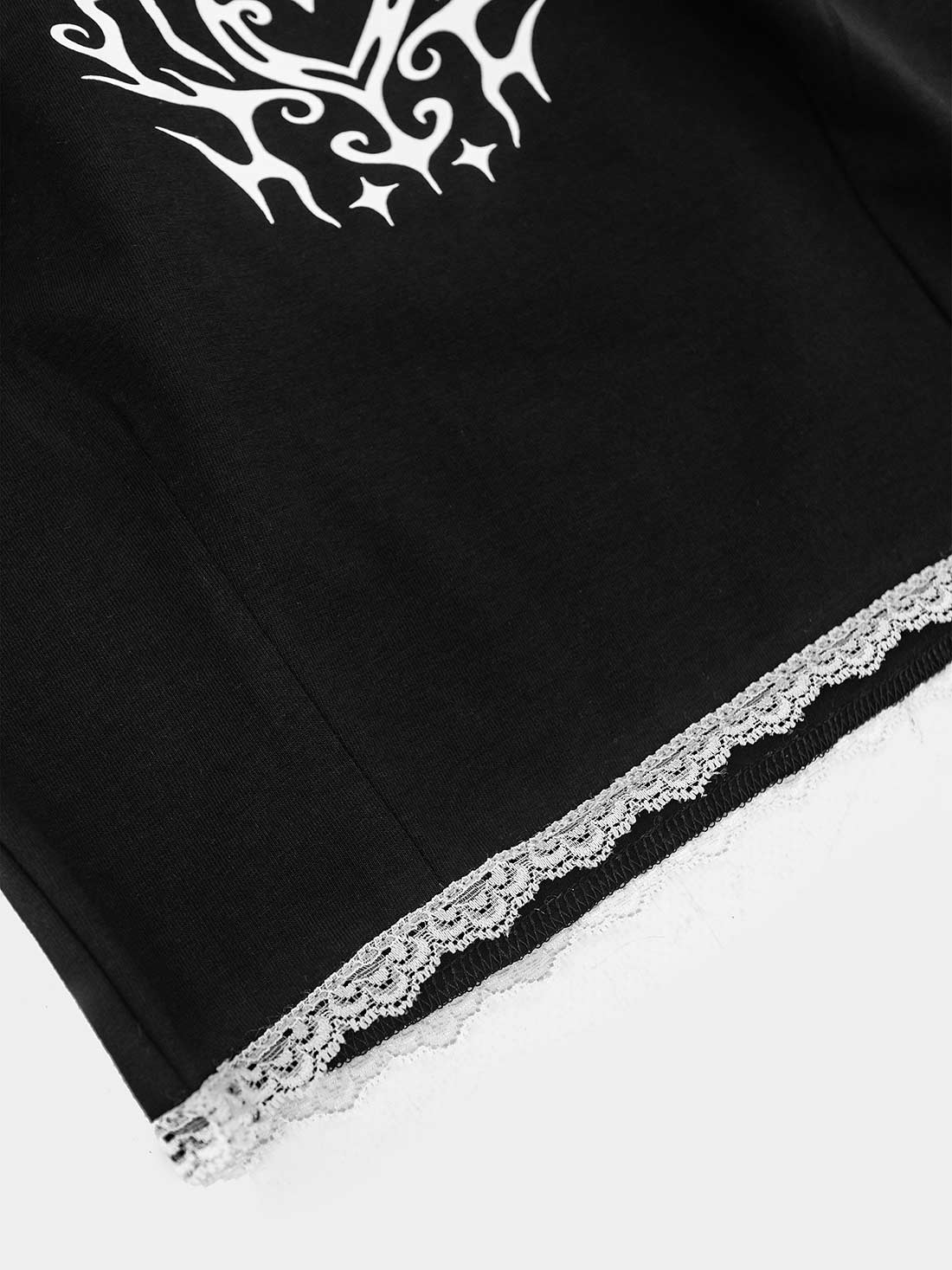 Absinthe Black Top With Lace