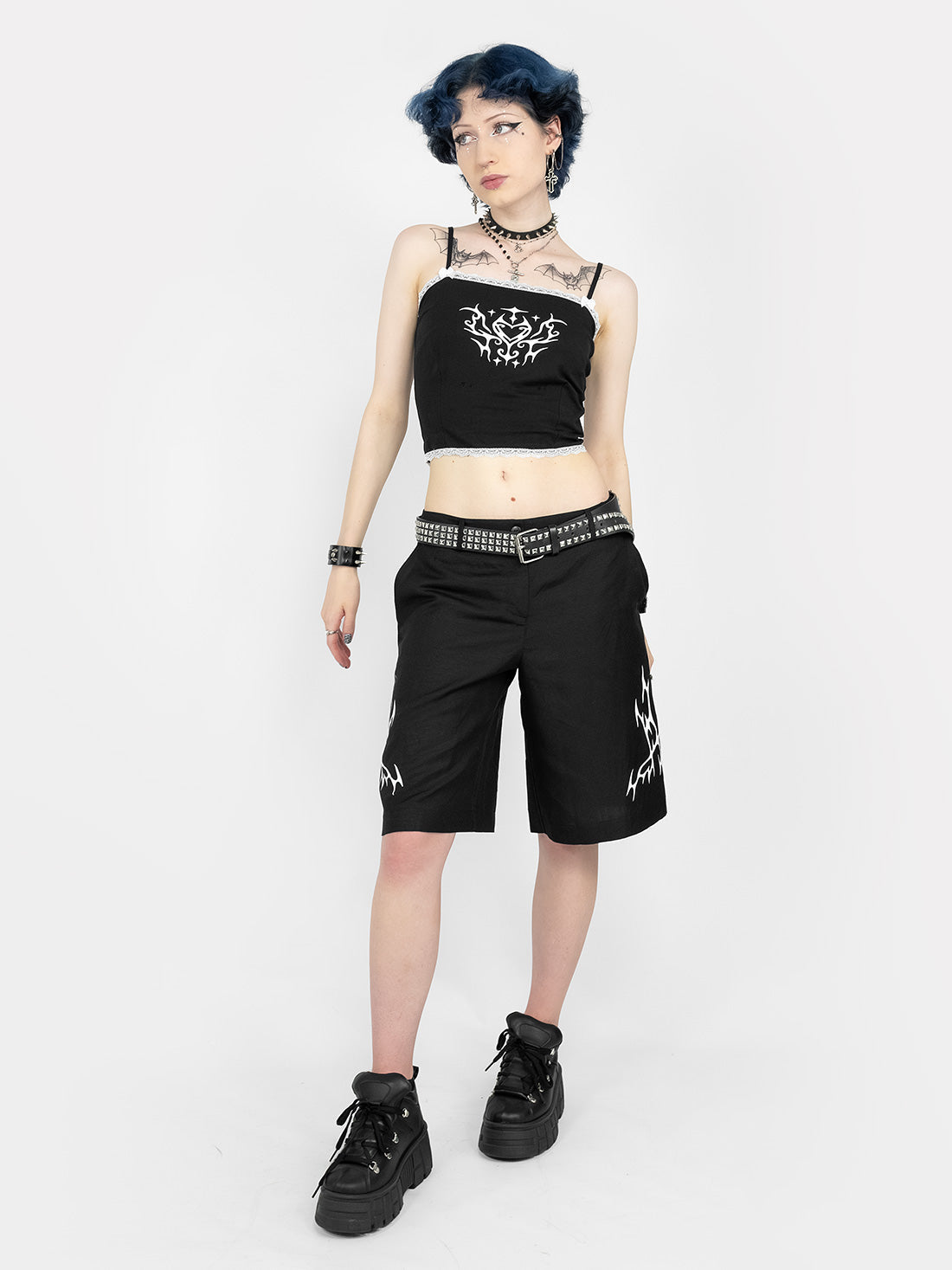 Absinthe Black Top With Lace