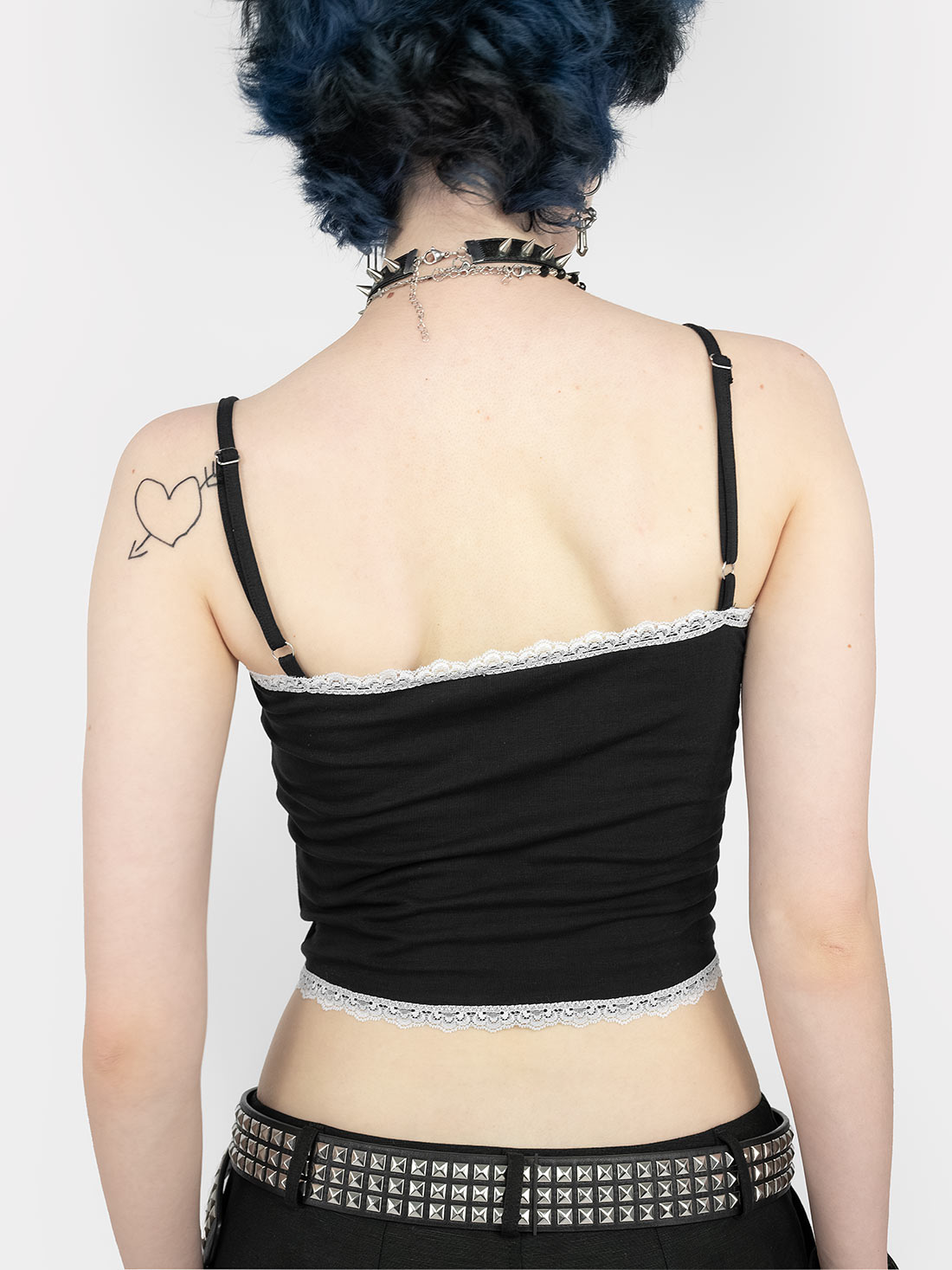 Absinthe Black Top With Lace