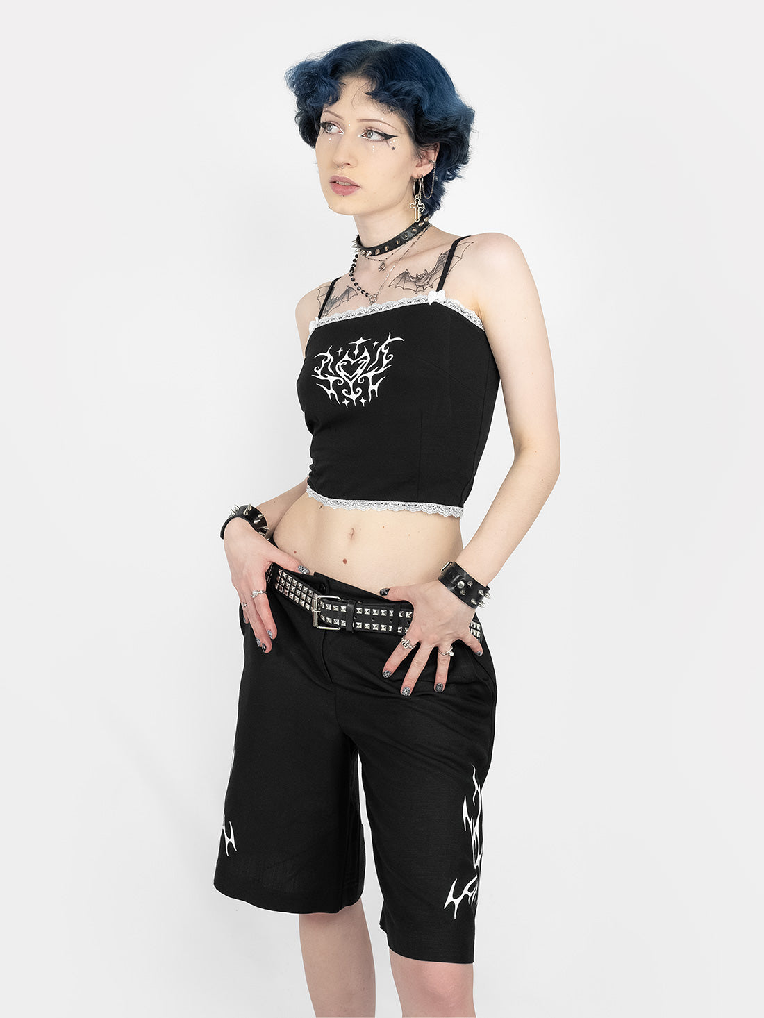 Absinthe Black Top With Lace