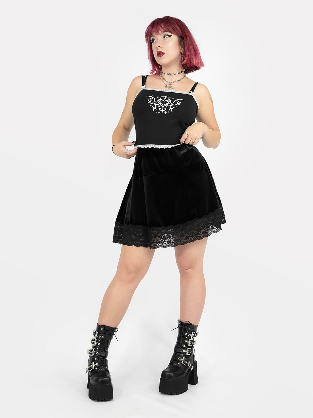 Absinthe Black Top With Lace