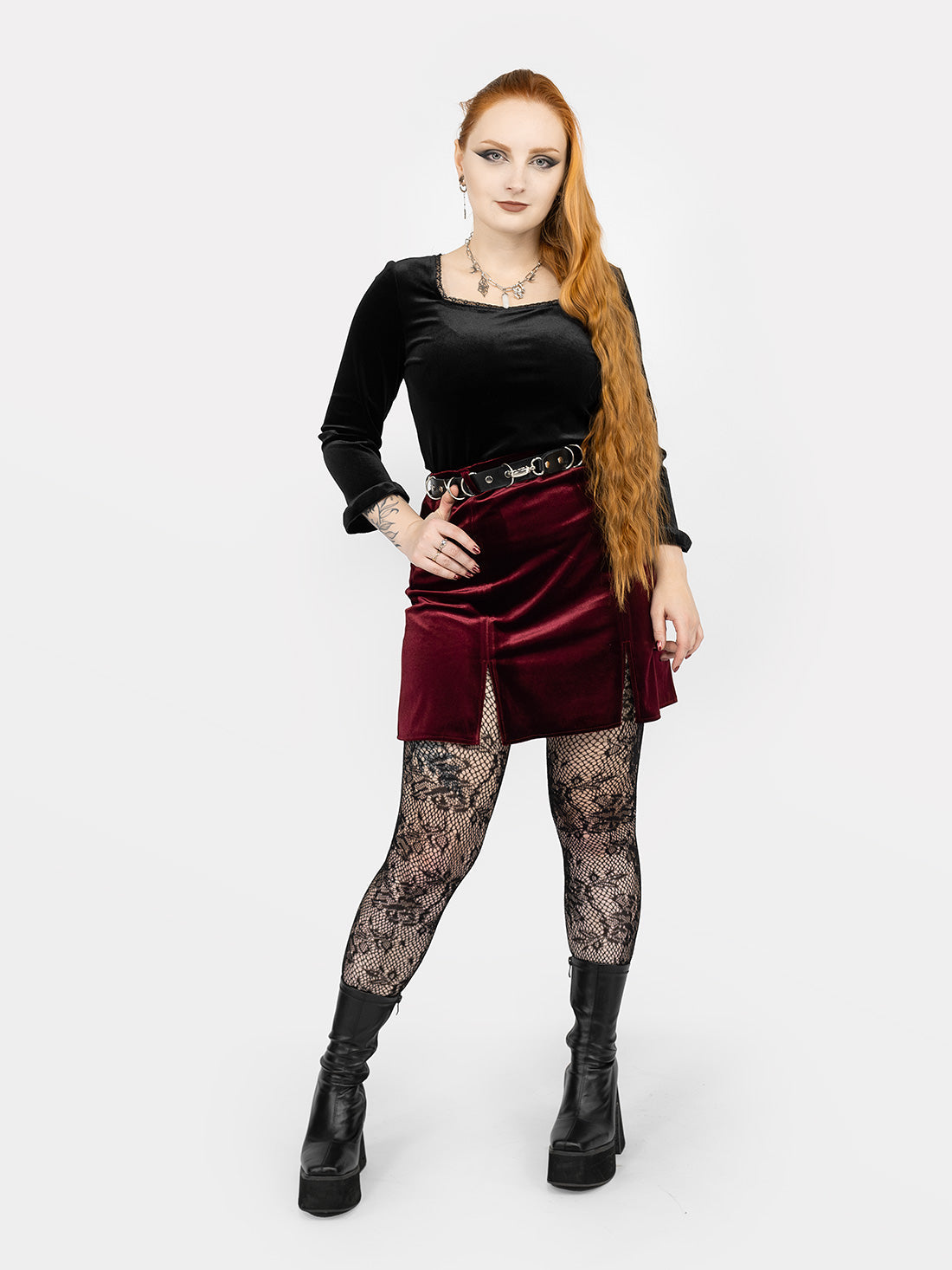 Morticia Velvet Top