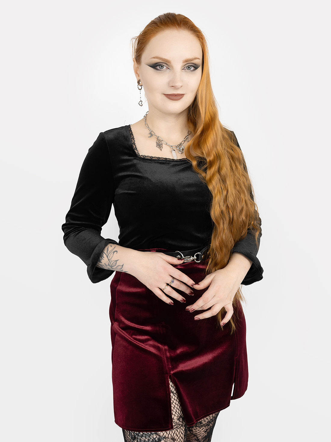 Morticia Velvet Top