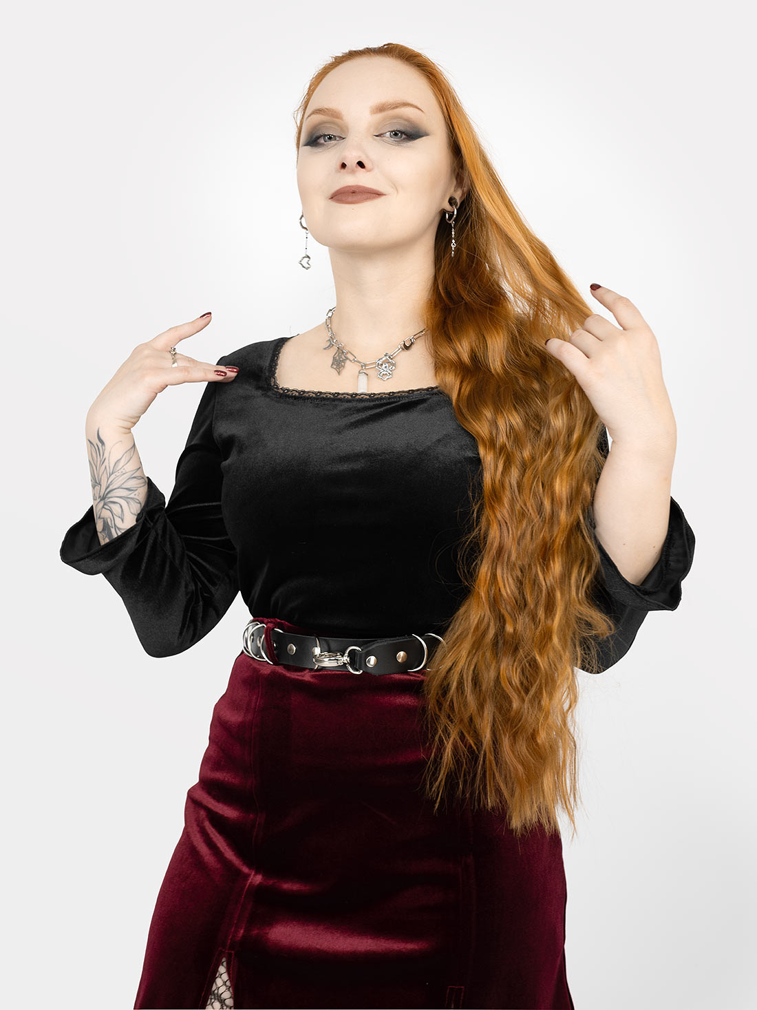 Morticia Velvet Top