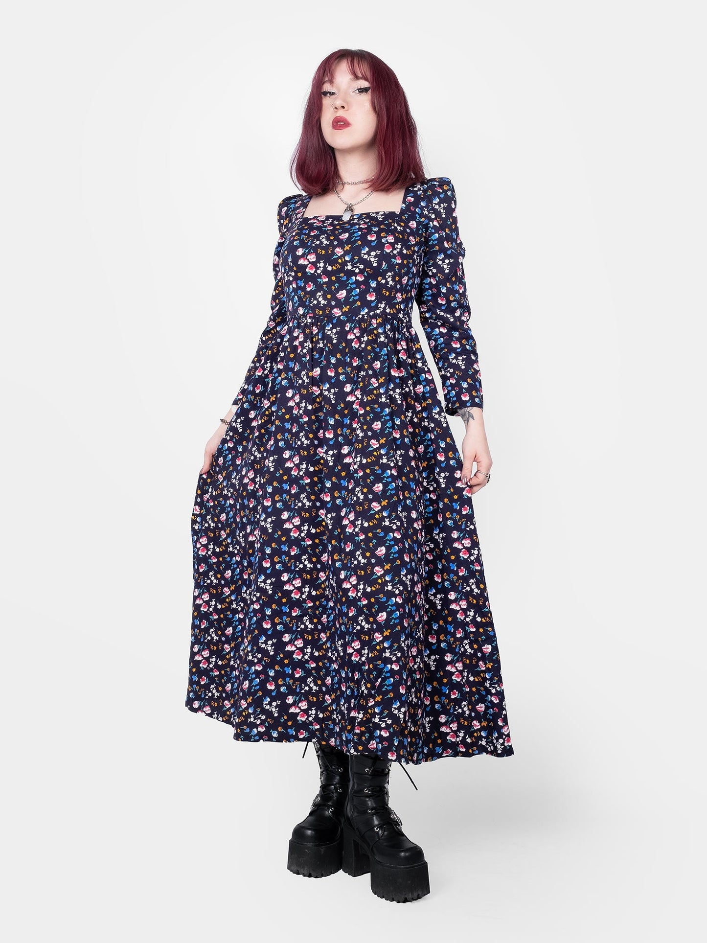 The Maiden Blue Floral Maxi Dress