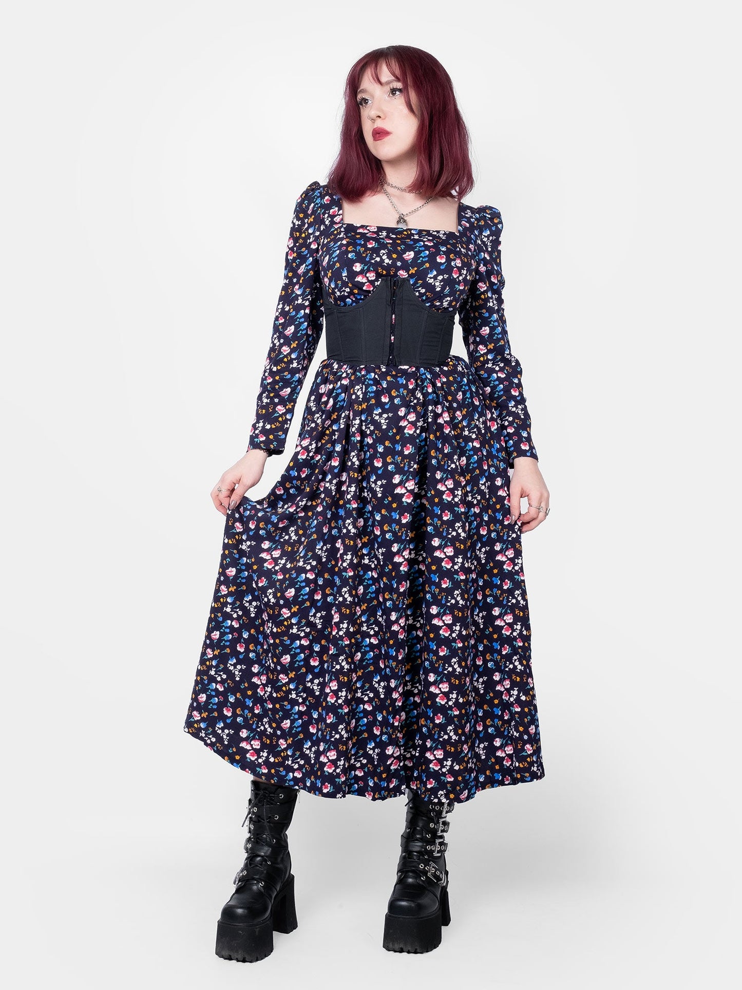 The Maiden Blue Floral Maxi Dress