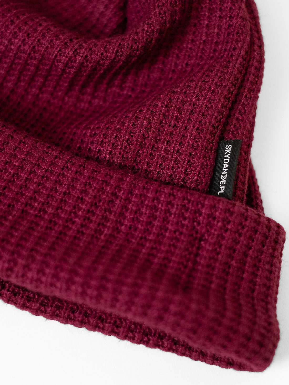 Burgundy Knitted Beanie