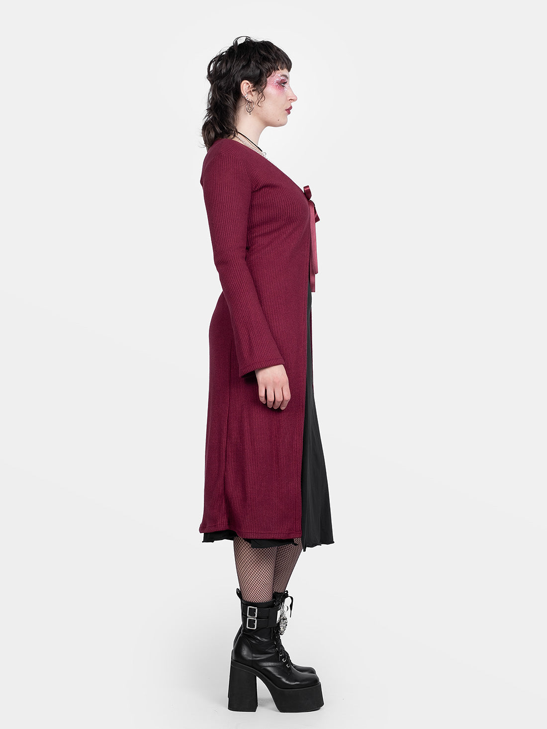 Rhiannon Burgundy Long Cardigan