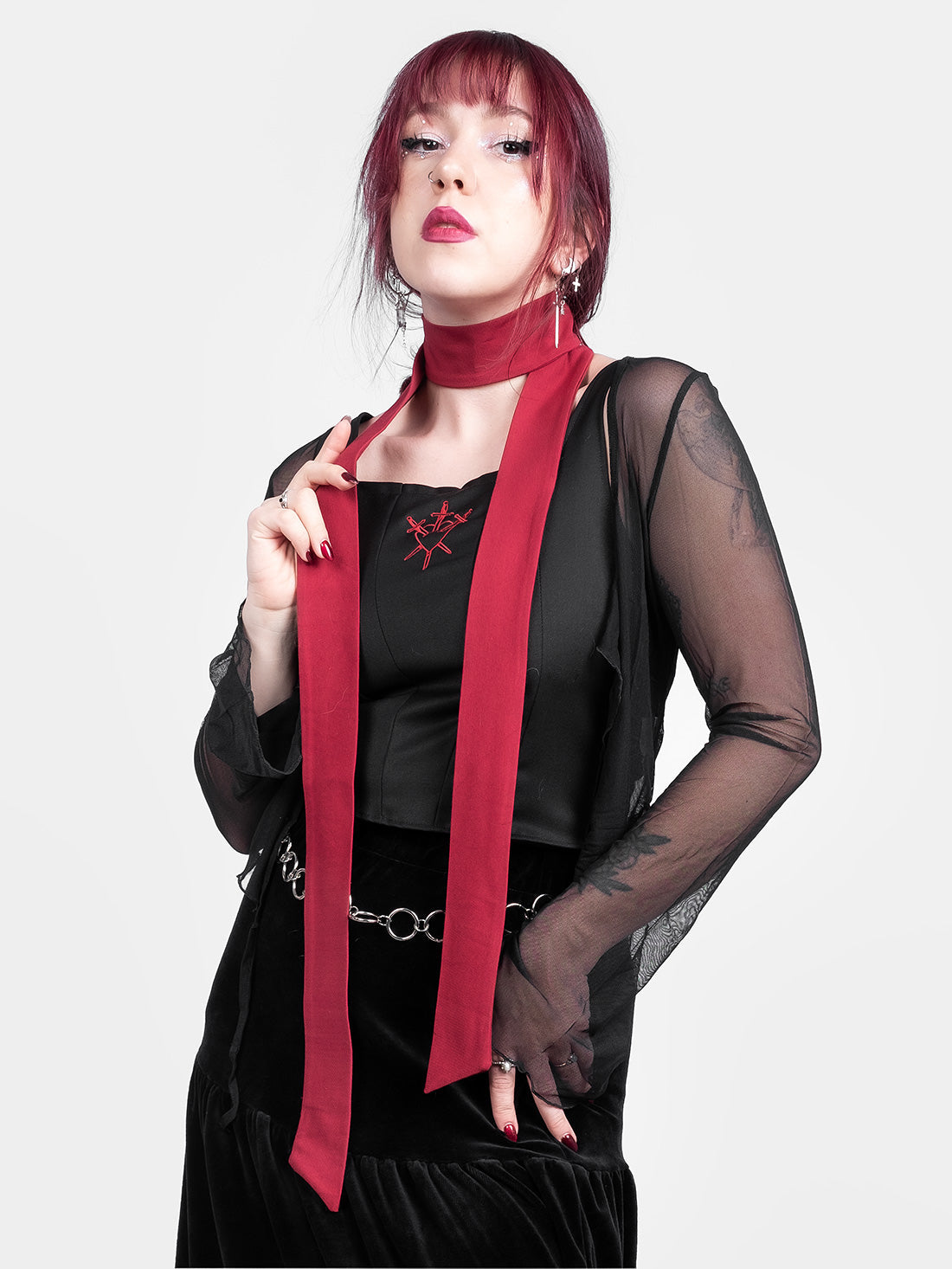 Burgundy Zero Waste Scarf